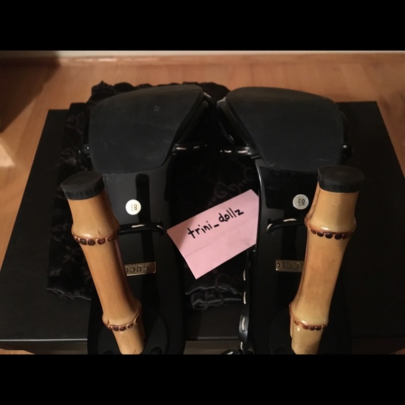 GUCCI x Tom Ford NWT VERY RARE VINTAGE BAMBOO HEEL SANDALS💕Size 8 1/2 NEW IN BOX - Picture 10 of 13
